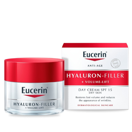 Eucerin Anti-Age hyaluron filler + volume lift day cream SPF15 50 ml , Eucerin Anti-Age hyaluron filler + volume lift day cream SPF15 50 ml รีวิว ,Eucerin , ครีม Eucerin ,